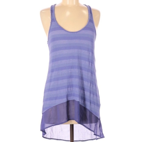 We The Free/Free People Purple Striped Racerback Flowy Tank Size XS - Picture 2 of 6